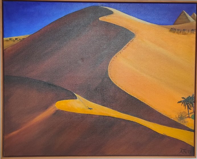 „Die Wüste lebt!“, 70 x 90 cm, Acryl