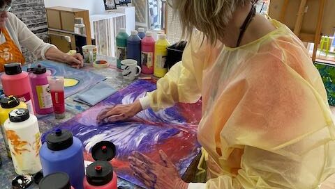 Kreativ-Workshop Intuitives Malen, Atelier für Kunst + Therapie Anne Theisen - freischaffende Heilpraktikerin für Psychotherapie und Künstlerin