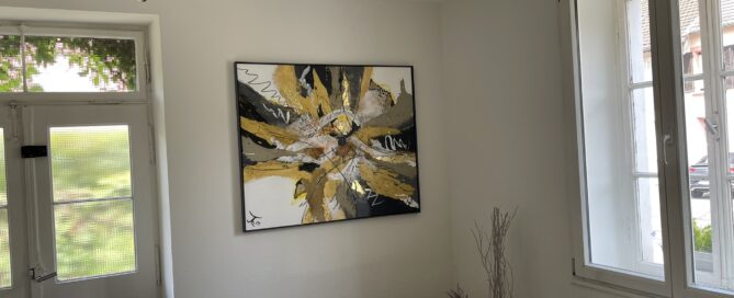 Abstrakte Kunst der Künstlerin -Anne Theisen, Acryl-Mischtechnik auf Leinwand, Atelier für Kunst + Therapie Saarlouis