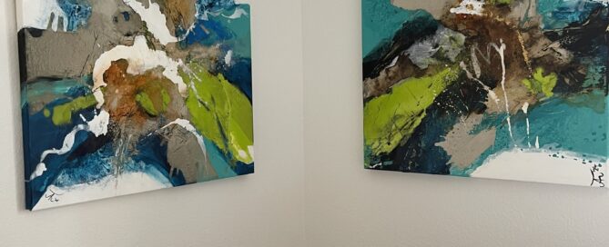 Abstrakte Kunst der Künstlerin -Anne Theisen, Acryl-Mix auf Leinwand, Atelier für Kunst + Therapie Saarlouis